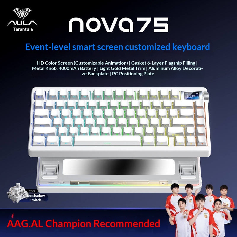 Esports Gaming Uk - Teclado Mecânico Sem Fio NOVA75 com