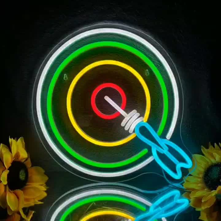 Letreiro Neon Bullseye Dart co - Esports Gaming Club avaliação e preço
