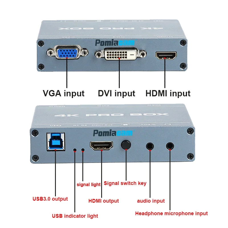 4K PRO BOX DVI HDMI VGA para p - Capture Card 4K Hdmi avaliação e preço