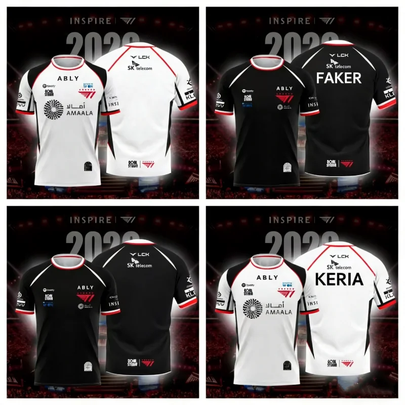 NOVA CAMISA OFICIAL T1 ESPORTS - Esports Gaming Shirts avaliação e preço