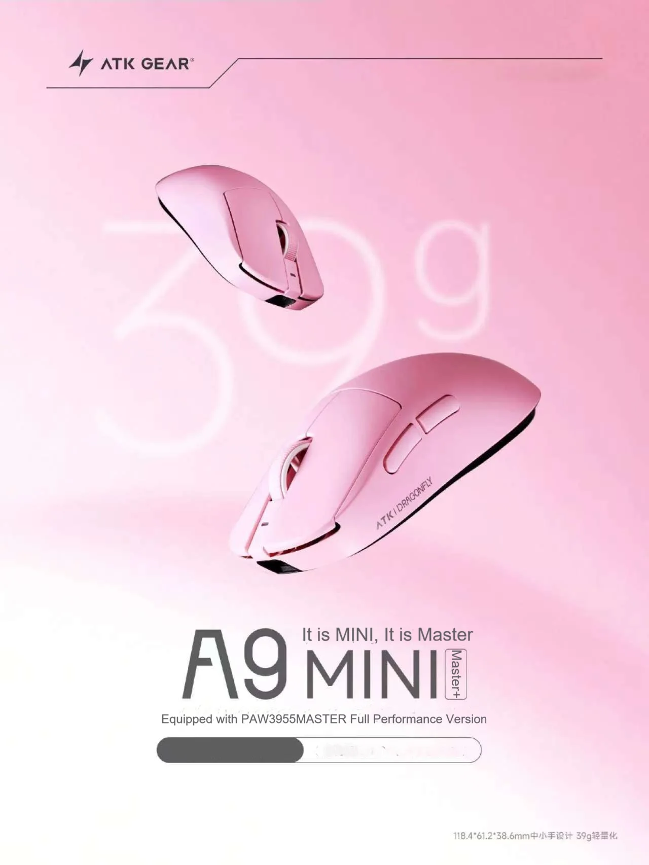 Mouse Gamer Sem Fio ATK A9 Min - Esports Gaming Mouse Wireless avaliação e preço
